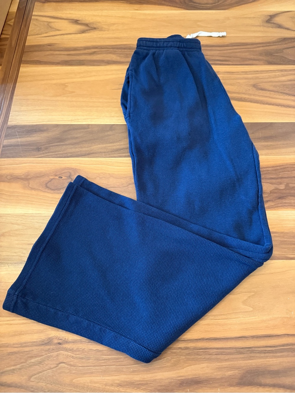 Brandy Melville Navy Blue Waffle Knit Lounge Pants